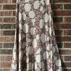 Floral Patterned Cream Skirt
